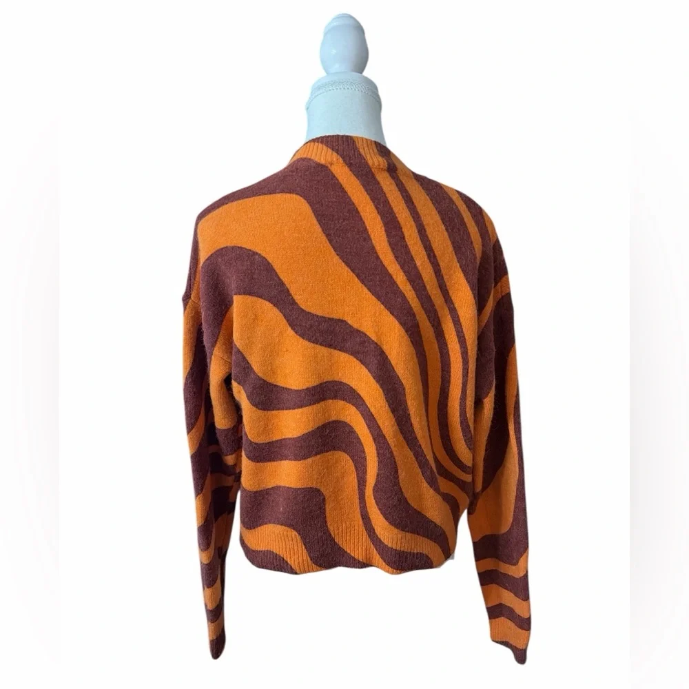 Zara - Jacquard Psychedelic Knit Wool Blend Sweater - Picture 7 of 13